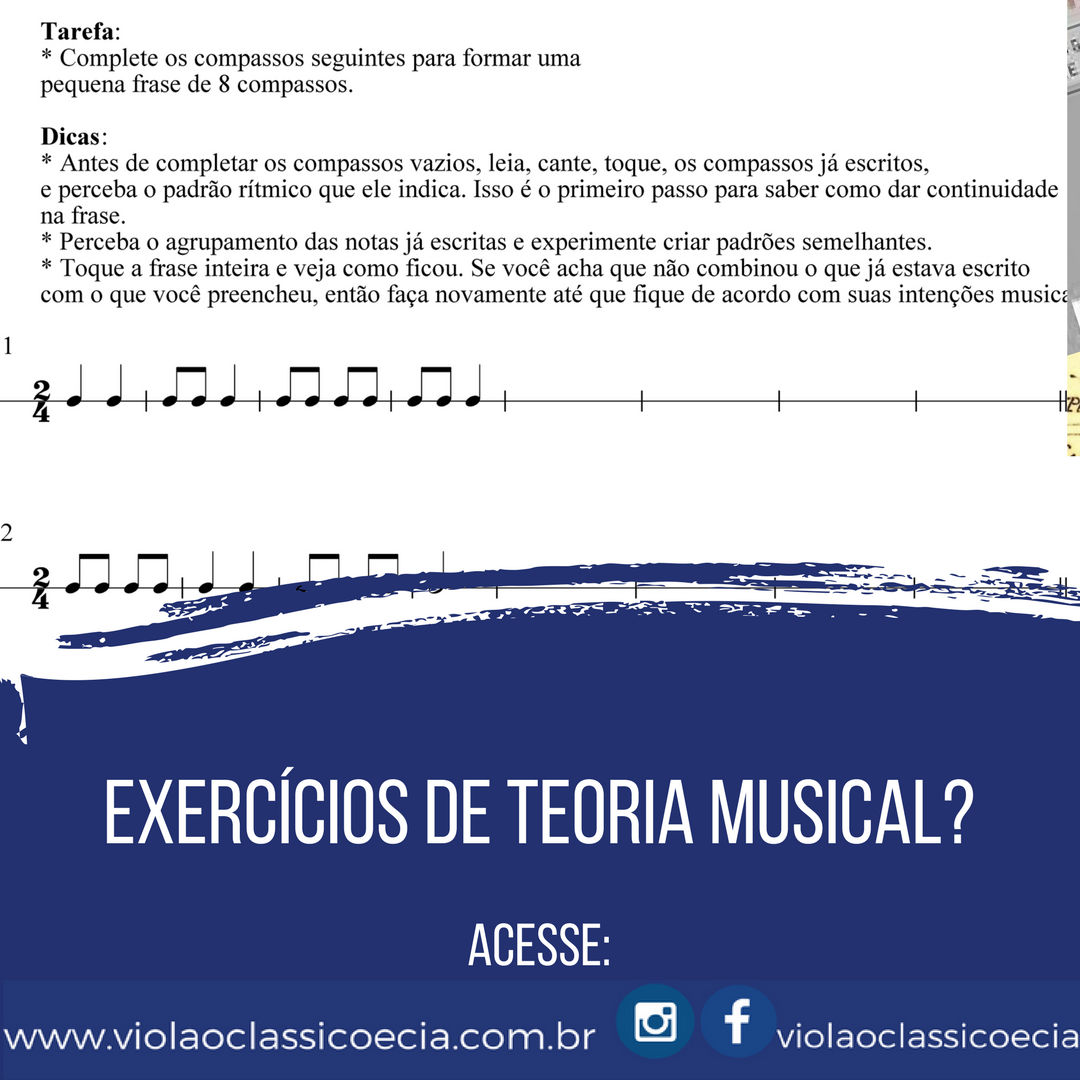 Vamos exercitar escrita rítmica?
